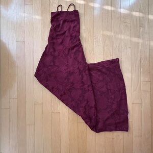 Elegant Burgundy Jumpsuit